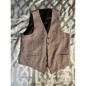 Herringbone Tweed Waistcoat Retro Style